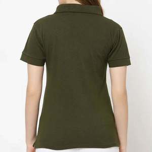 เสื้อโปโลผ้าฝ้ายปิเก้พรีเมียมสำหรับผู้หญิง แขนสั้น ทรงเข้ารูป สีพื้น ระบายอากาศได้ดี เหมาะสำหรับเล่นกอล์ฟ เทนนิส และเป็นเสื้อทีม - Product Image 6