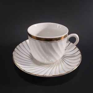 Ensemble de tasses à café rondes décoratives en laiton personnalisées, style Art déco industriel, pour mariage, HF Industries - Product Image 2