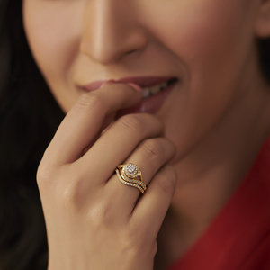 ชุดแหวนแต่งงานเพชร พร้อมตัวเลือกสีโรสโกลด์/ไวท์โกลด์/เยลโลว์โกลด์ สำหรับเพื่อนเจ้าสาวในงานแต่งงาน - Product Image 4