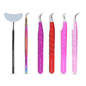 Pinzas Profesionales para Pestañas de Acero Inoxidable Antimagnéticas con Mango Cómodo, Instrumentos Kaamir, Suministros para Extensión de Pestañas, Anguladas - Product Image 6