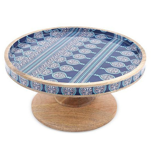 WHOLESALE HIGH QUALITY TWO <b>TIER</b> NATURAL WOOD DISPLAY TABLETOP STAND BAKEWARE WOOD <b>CAKE</b> TOOL for RESTAURANT PARTIES <b>CAKE</b> STAND - Product Image 3