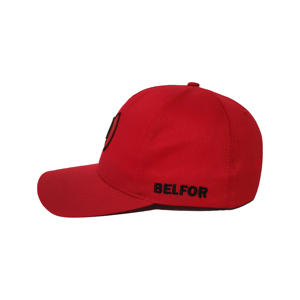 Gorra roja de algodón de alta calidad con 6 paneles, sombreros bordados, sombreros de béisbol personalizados con logotipo personalizado, gorra de béisbol, logotipo bordado frontal - Product Image 1