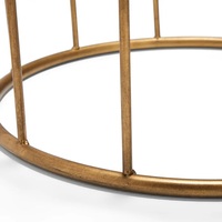 Table d'appoint en fer et verre faite à la main en or de qualité supérieure avec logo personnalisé Décoration de table basse élégante pour la maison