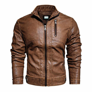 Homme Haute Qualité 2022 Nouveau Pu Cuir Hommes Automne Et Hiver Hommes Vestes En Cuir - Product Image 1