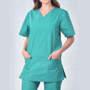 Uniformes Médicos de Alta Calidad para Hospital, Uniformes de Enfermera, Uniformes Médicos de Manga Corta para Mujer, Bata de Laboratorio para Mujer - Product Image 2