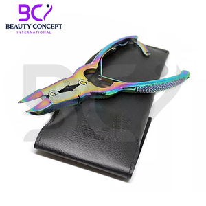 Ensemble de pédicure professionnel 4 pièces en acier inoxydable multicolore avec coupe-ongles et limes, ouverture large, lame courbée, durable, pour podologie - Product Image 6