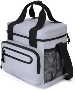 Sac isotherme souple noir avec fermeture éclair, bandoulière, multifonctionnel, sac fourre-tout décontracté - Product Image 3
