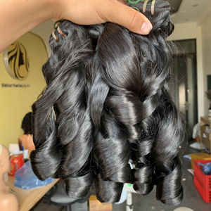 Wholesale <b>Magic</b> Bouncy Human <b>Hair</b> Extensions 30-Inch Bundle Virgin Remy <b>Hair</b> Natural Color Machine Weft - Product Image 1