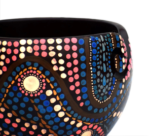 Bol en fil de bois peint à la main accessoires de crochet à tricoter bol en fil cadeau de Noël fonctionnel et cadeau de fête des mères - Product Image 2