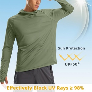 เสื้อฮู้ดตกปลาดีไซน์ใหม่สำหรับผู้ชาย มีกระเป๋าซิปด้านหน้า ดีไซน์ OEM น้ำหนักเบา แขนยาว แห้งเร็ว - Product Image 4