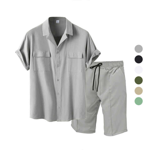 Qualité supérieure Hommes Décontracté Mode Extérieure Séchage Rapide Simple Boutonnage Polo Shorts Léger Mince Respirant - Product Image 5