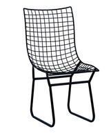 Chaise de salle à manger vintage en fer et acier pour jardin extérieur, salon ou atelier, meubles de jardin, chaise en métal