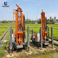 Mini-foreuse sur chenilles pour puits d'eau, machine de forage de 200 m, mini-foreuse à vendre