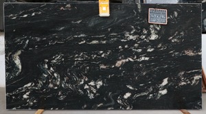 Azulejos de losa de granito negro titanio de diseño moderno, superficie pulida de forma de piedra de losa grande duradera para aplicación exterior de cocina - Product Image 2