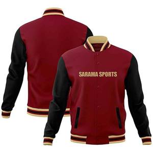 Premium Men's Winter <b>Vintage</b> Wool/Viscose <b>Varsity</b> <b>Jacket</b> with Custom Color Blocking & Embroidery Breathable & Eco-Friendly - Product Image 1