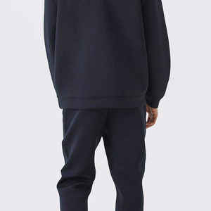 Envío rápido Chándal de peso pesado Hombres Liso 100% Algodón Equipado Logotipo personalizado Jersey de manga larga Chándal - Product Image 4