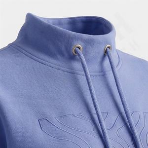 Ensemble de survêtement polaire à capuche 100 % coton pour femme, couleur unie, coupe régulière, short de course oversize, tenue de sport personnalisée pour l'hiver - Product Image 4