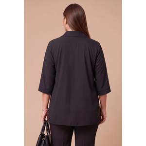 Chemise noire à détails Gupur, grande taille - Product Image 5