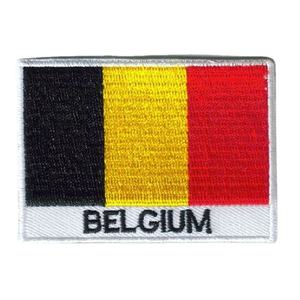 Parche de bandera de Bélgica, apliques bordados de primera calidad, parches de hierro de país europeo - Product Image 1