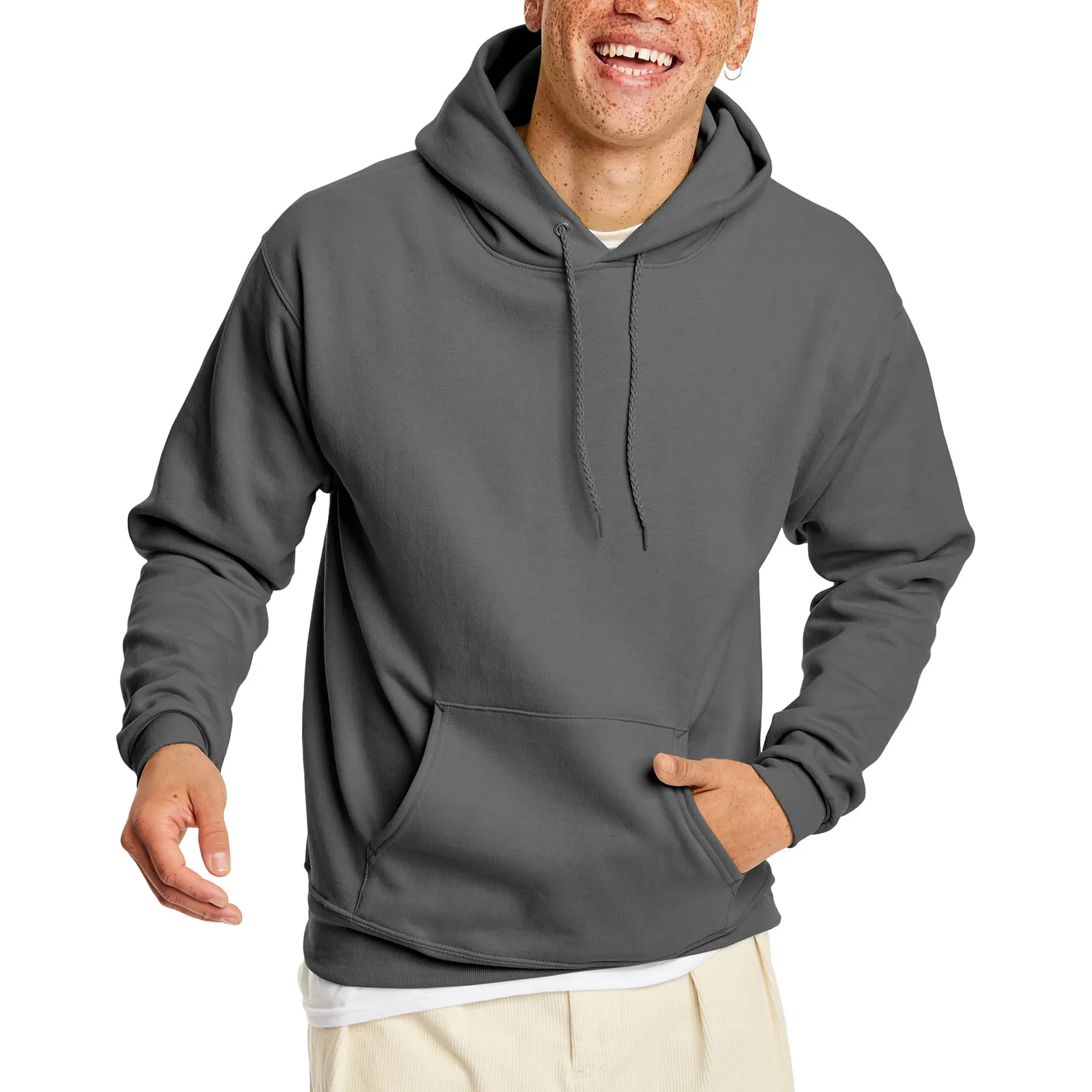 New Design Plus Size Men's Solid Colors Hoodies Sweatshirts Wholesale Breathable Cotton Hoodies & Sweatshirts For Men