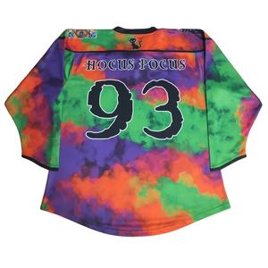 Jersey de hockey de color personalizado de ropa deportiva con número | 100% poliéster transpirable personalizado impreso camiseta de hockey sobre hielo - Product Image 2