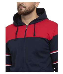 Ensemble de survêtement d'hiver à capuche avec fermeture éclair et imprimé en molleton de coton respirant et coupe-vent pour hommes pour la saison d'automne - Product Image 4