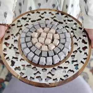 ถาดเสิร์ฟขนมหวานและช็อคโกแลตไม้ทำมือลายมุก สำหรับเทศกาลรอมฎอนและอีด ตกแต่งบ้านสไตล์หรู - Product Image 2