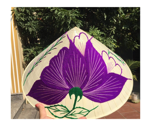 โปรโมชั่นใบปาล์มไม้ไผ่ หมวกทรงกรวยเวียดนาม พร้อมส่ง เวียดนาม - ปักตามรูปแบบที่ต้องการ - Product Image 1