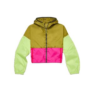 Chaqueta Cortavientos Impermeable con Bloques de Color Personalizados para Mujer, Talla Grande, con Cremallera, Chaqueta Cortavientos de Nailon con Capucha para Exteriores - Product Image 1