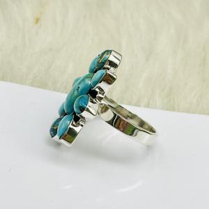 Hermoso anillo de turquesa, anillo de Plata de Ley 925, anillo hecho a mano, anillo de moda, anillo de diseñador, anillo de mujer, turquesa Natural - Product Image 4