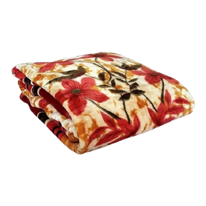 Mantas de visón de poliéster 100% de grado superior de estilo coreano de Venta caliente patrón de rayas florales para uso doméstico y de viaje fabricado en la India - Product Image 4