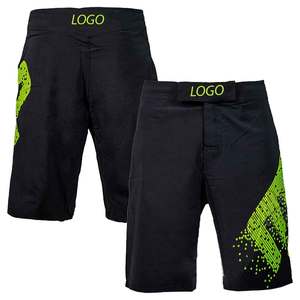 กางเกง MMA คุณภาพพรีเมียมสำหรับการต่อสู้ ลดราคาออนไลน์ จัดจำหน่ายโดยตรงจากโรงงาน พร้อมโลโก้ด้านหน้า ชุดกีฬาศิลปะการต่อสู้ - Product Image 1