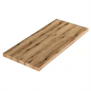 Encimera de Roble Natural de 100 cm con Estante para Lavabo de Madera, Muebles de Baño con Estantes - Product Image 3