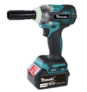 Clé à chocs électrique sans fil 21V Pistolet à percussion sans balais avec 2 piles et un chargeur Clé électrique Ensemble d'outils pour tournevis à percussion - Product Image 4