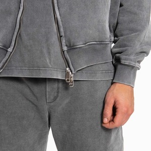 Conjunto de Chándal de Algodón 100% de Alta Calidad al por Mayor con Cordón, Lavado Ácido, Estilo Urbano, Transpirable, de Peso Pesado, para Invierno, Personalizado, Ecológico - Product Image 5