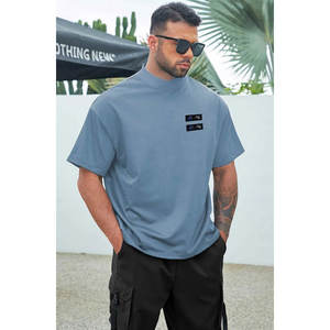 T-shirt streetwear pour homme avec logo personnalisé, séchage rapide, respirant, en coton, élégant, confortable, décontracté, à la mode, en vente - Product Image 1