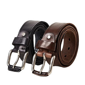 Vente en gros de ceinture en cuir de peau de vache véritable de qualité supérieure style décontracté avec alliage pour boucle - Product Image 5