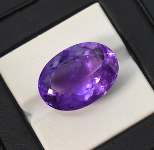 24.50 Ct Quartz Naturel Violet Foncé Améthyste Ovale Coupe Pierre Précieuse Haute Qualité Grande Taille Pierre Précieuse En Vrac pour La Fabrication De Bijoux - Product Image 2