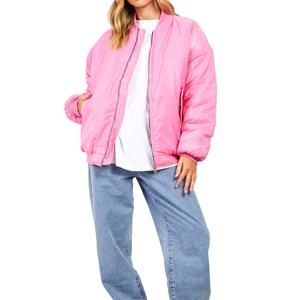 Nouveaux blousons bombardiers en satin de soie personnalisés pour femmes blouson bombardier en satin de baseball au fournisseur en gros et au fabricant vestes en satin pour femmes - Product Image 3