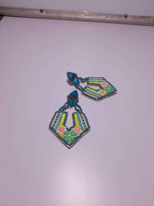 Bestone, pendientes de cuentas con patrón personalizable, flores bordadas hechas a mano para Niñas Grandes, recién llegado, costura de punto de cruz - Product Image 4