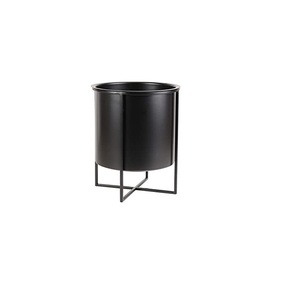 Maceta de flores de metal negro minimalista de buena calidad con soporte Maceta de último diseño para decoración del hogar y jardinería - Product Image 1