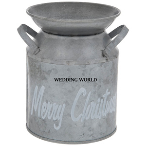 Ensemble de deux seaux à lait en métal fermier élégant classique forme finie personnalisée pour la nourriture pour le planteur de lait en gros - Product Image 5