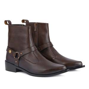 Botas Formales de Piel Vacuna Premium OBEXA OB1093 con Cierre de Cremallera, Forro de Piel Suave Antideslizante y Hebilla - Product Image 1
