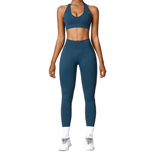 Quick dry Breathable Yoga <b>Sets</b> Sportswear Gym Fitness For Women High Quality Spandex/Polyester Material Customized Logo OEM - Product Image 1