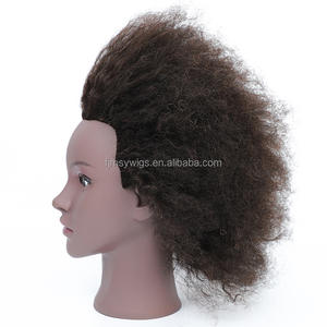 Tête de Mannequin Cheveux <span class=keywords><strong>Afro</strong></span> Vague Humains Réels Modè<span class=keywords><strong>le</strong></span> <span class=keywords><strong>Coiffure</strong></span> Pratique Teinture Permanente Coupe Coiffage Tête d'Entraînement Visage Noir - Product Image 3