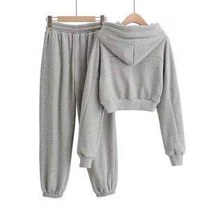 Vêtement de sport en coton lourd surdimensionné en gros, sweat-shirt à capuche et pantalon de jogging - Product Image 4
