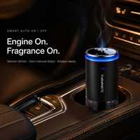 Diffuseur d'arômes intelligent pour voiture Y560A, rechargeable par USB, vaporisateur de parfum, projection de lumière tricolore, portable, rafraîchisseur d'air pour voiture
