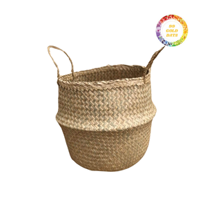 Artisan Crafted Seagrass Hamper Durable Élégant pour les draps de blanchisserie - Product Image 6