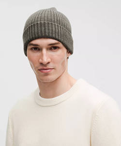 High Quality Customized Logo Beige Ribbed Merino <b>Wool</b> Unisex <b>Beanie</b> Your Own Plain Design Soft & Warm Winter Outdoor <b>Beanie</b> - Product Image 6