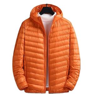 Chaqueta de plumón para hombre, de gran tamaño, fina y ligera, con capucha, de talla grande, para hombre, chaqueta de invierno acolchada de talla grande para hombre - Product Image 2
